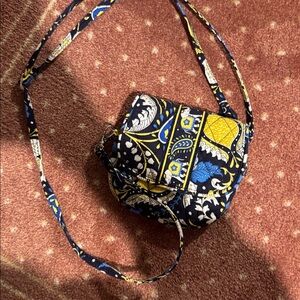 Vera Bradley Ellie Blue Elephant Blue Yellow Crossbody